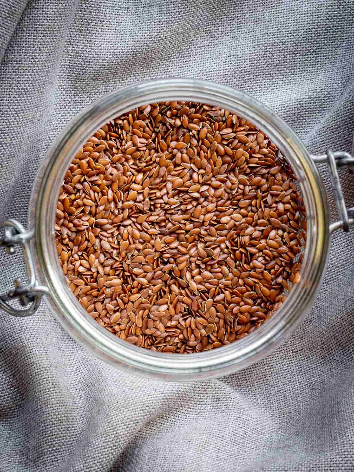 Flax seeds jar