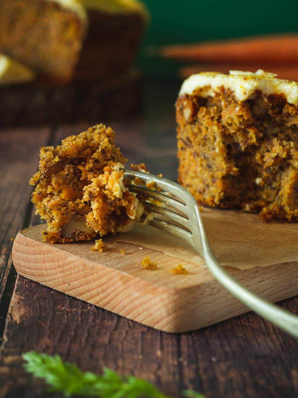 for with bite of moist carrot loaf cake feature