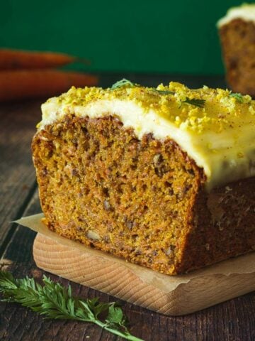 moist carrot loaf cake featured image