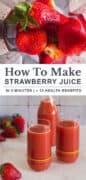 How to make strawberry juice for Pinterest