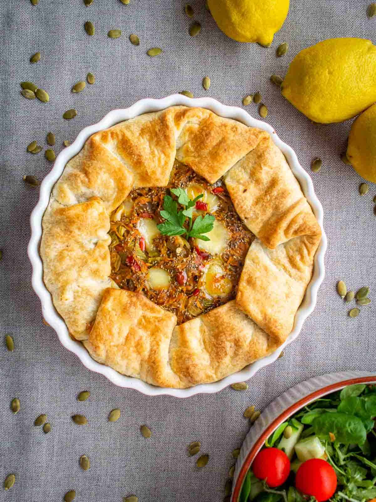 savory carrot tart