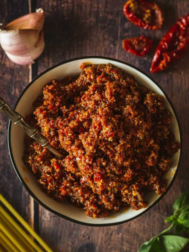 Sun-dried Tomato Pesto Pasta | Vegan