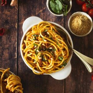 sun-dried tomato pesto pasta featured