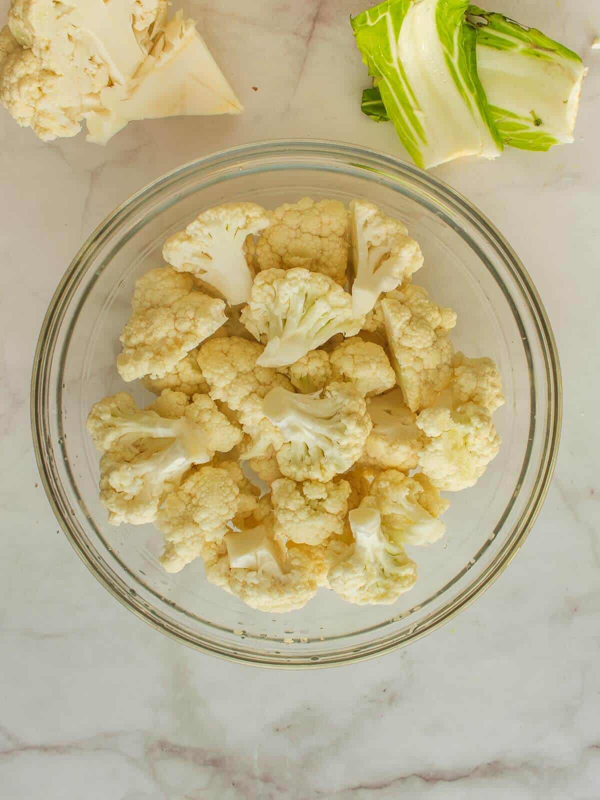 soaking cauliflower florets