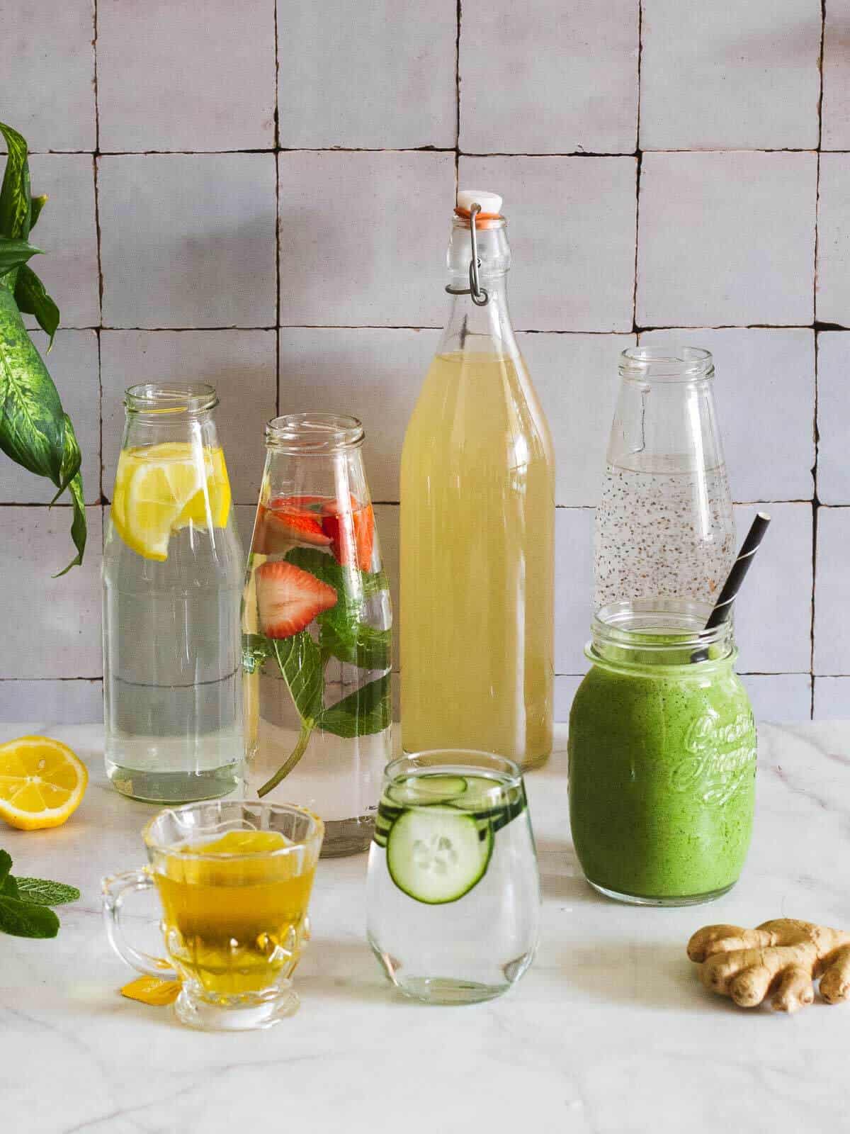 Diez jugos y bebidas detox para mantenerte hidratado