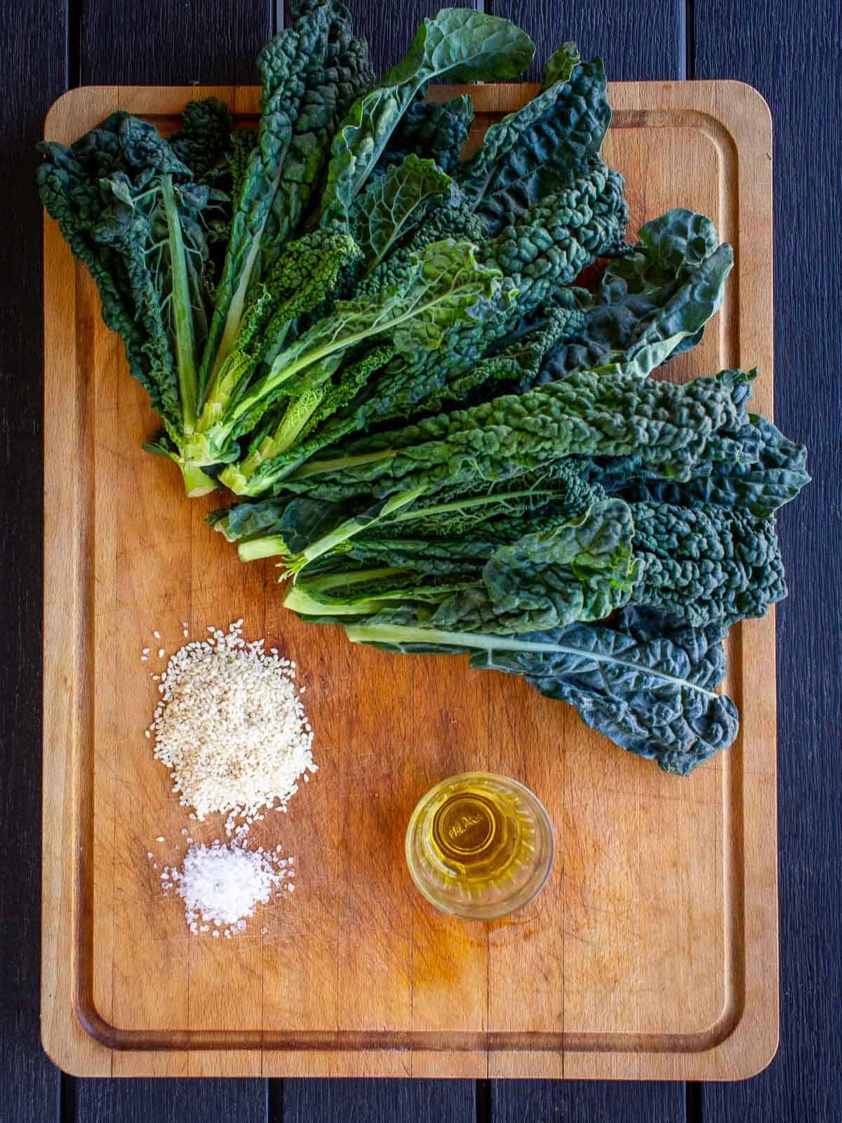 crispy kale chips ingredients.