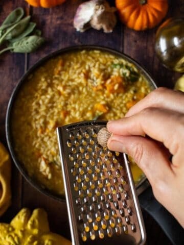 add freshly grated nutmeg