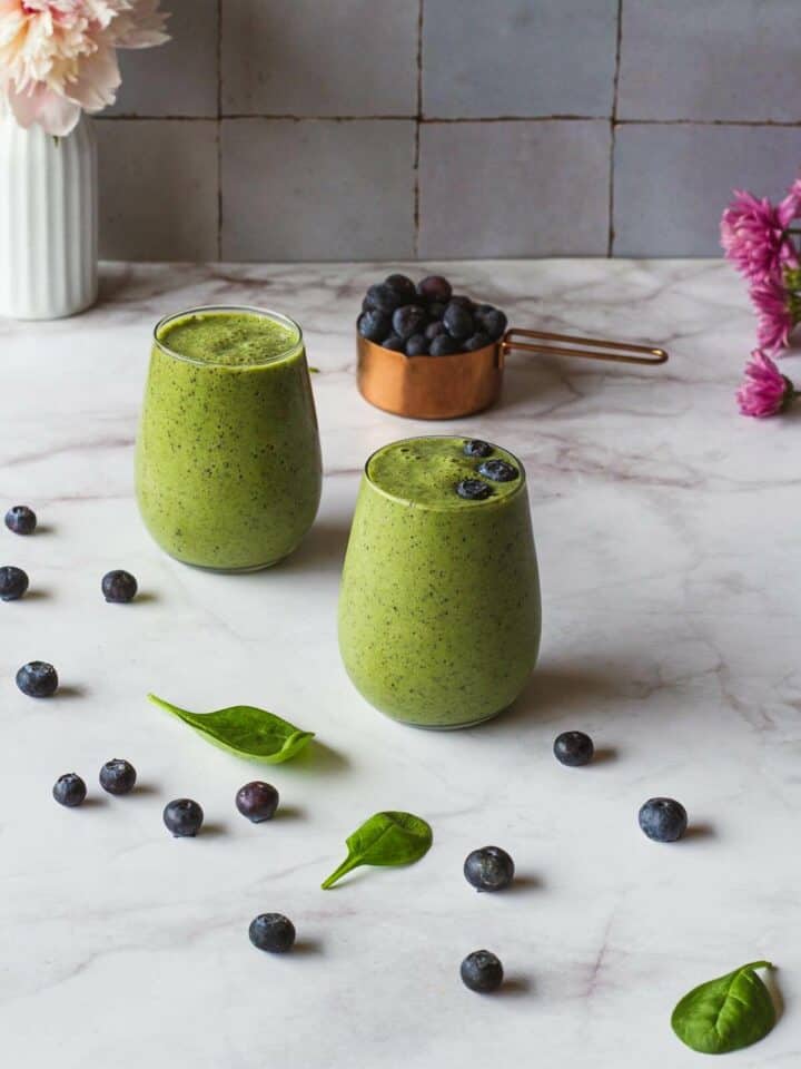 Spinach Blueberry Banana Smoothie | Our Plant-Based World