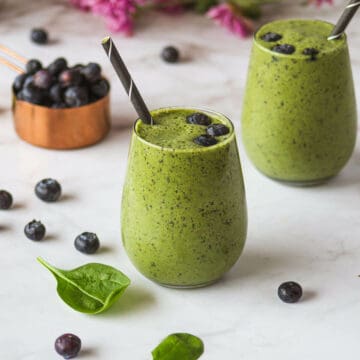 Spinach Blueberry Banana Smoothie featured.