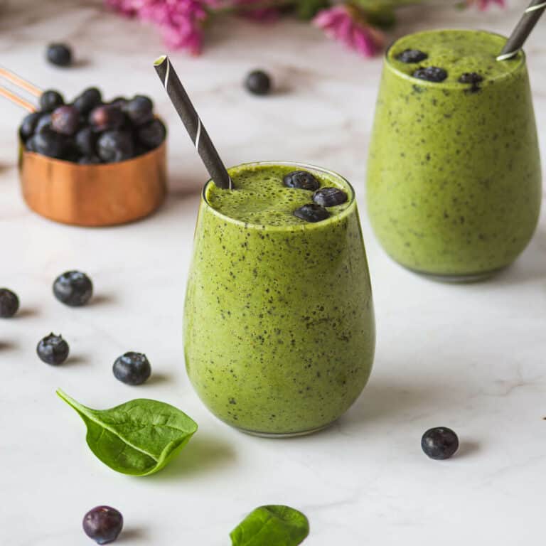 Spinach Blueberry Banana Smoothie | Our Plant-Based World