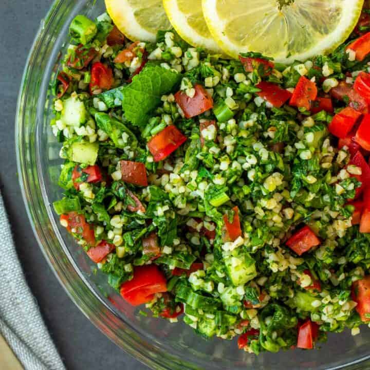 Lebanese Salad with Parsley, Authentic Tabbouleh Recipe