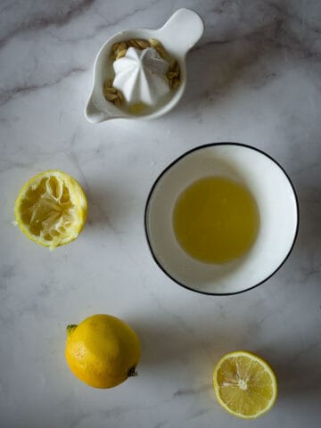 juiced lemon,