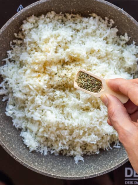 Cauliflower Rice ingredients Caribbean Style