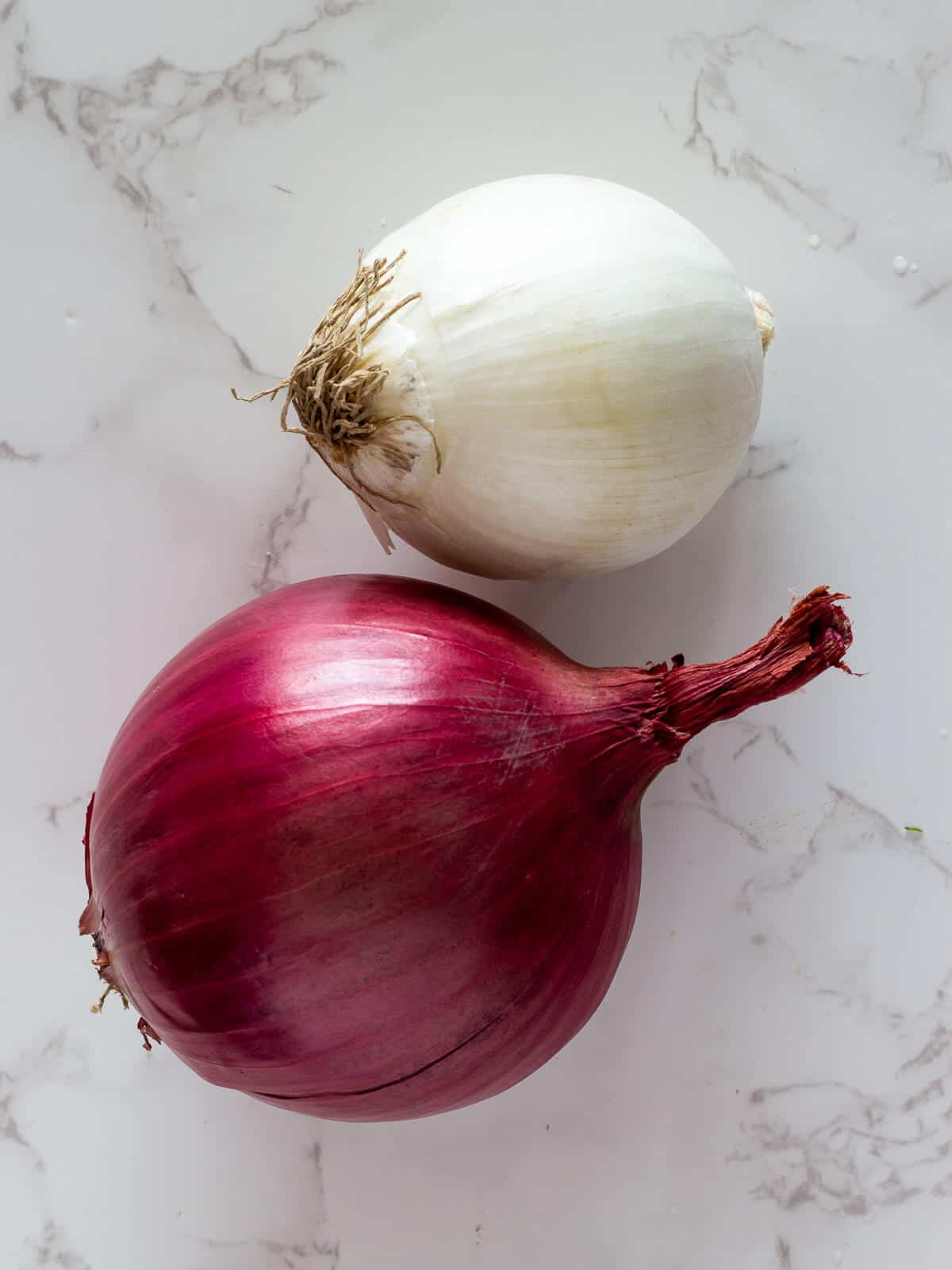red and white Onions