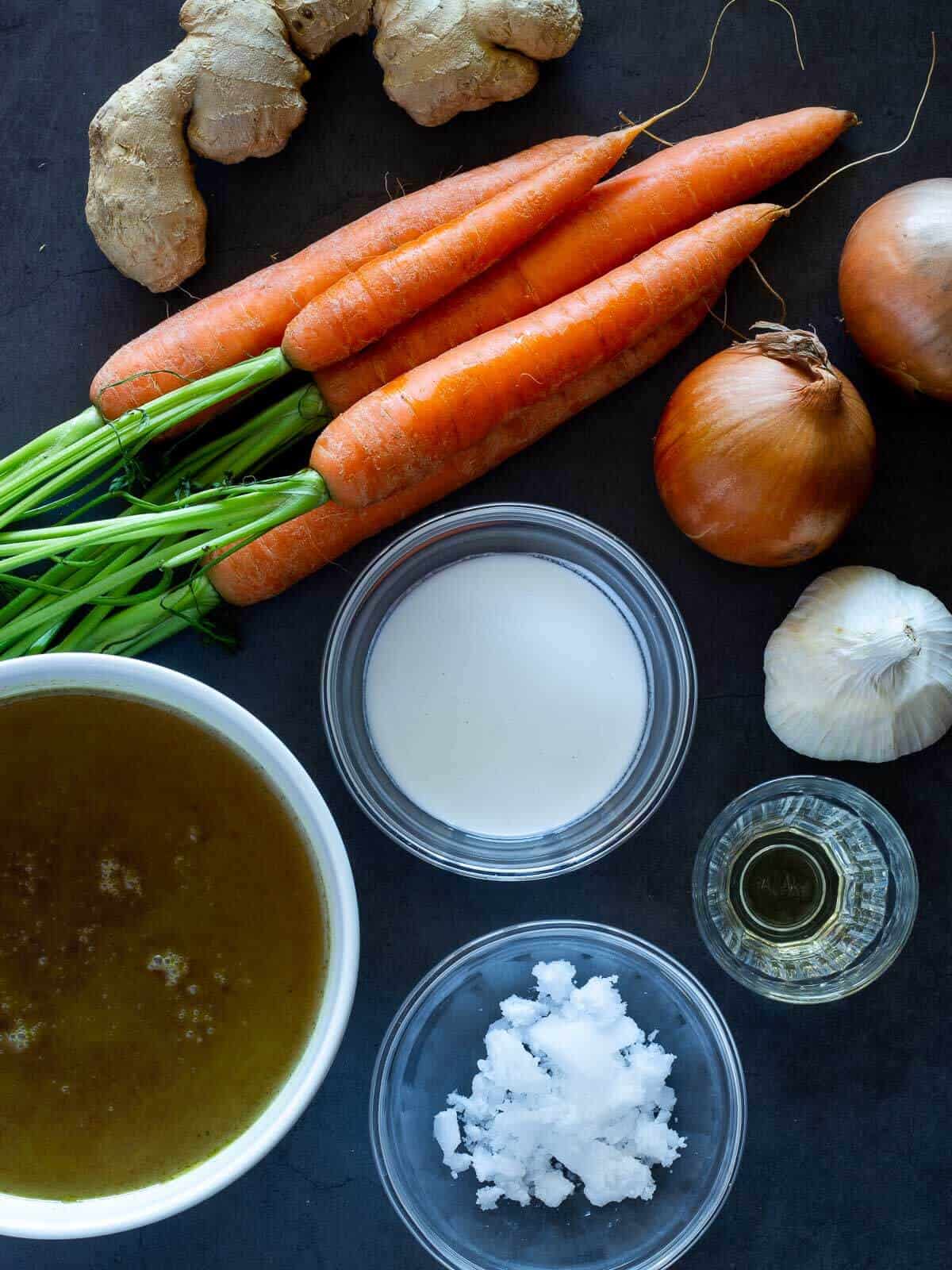 Carrot and Ginger Soup Ingredients