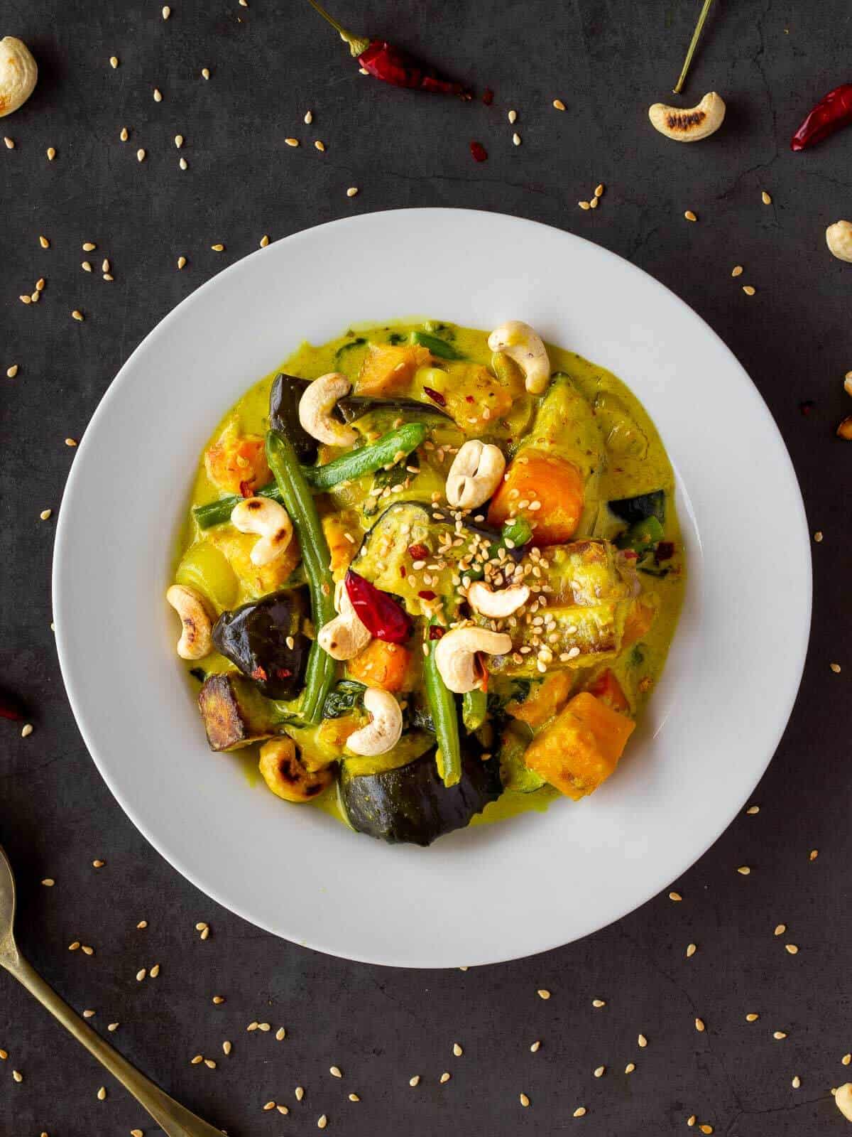 Vegan Thai Yellow Curry served