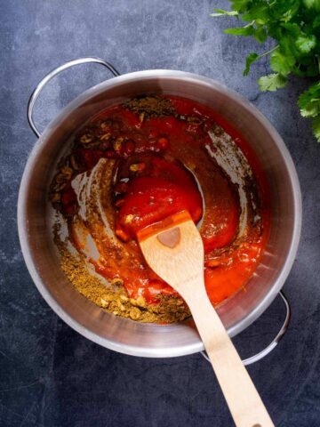 add tomato sauce into the mix.