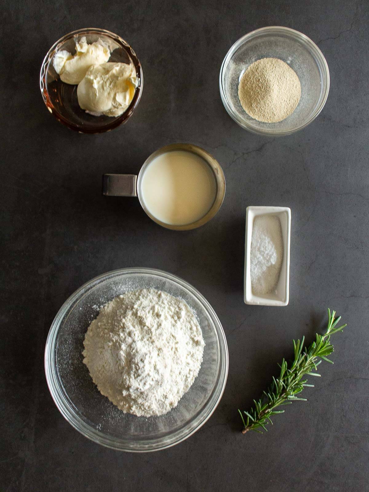 Vegan bread Buns Ingredients.