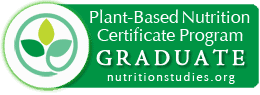 insignia de graduado de nutrición basada en plantas