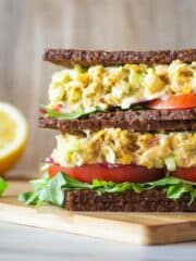 Vegan Chickpea Tuna Mayo Sandwich Feature