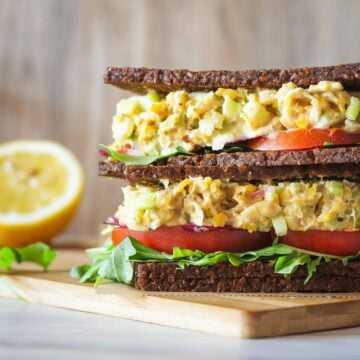 Vegan Chickpea Tuna Mayo Sandwich Feature