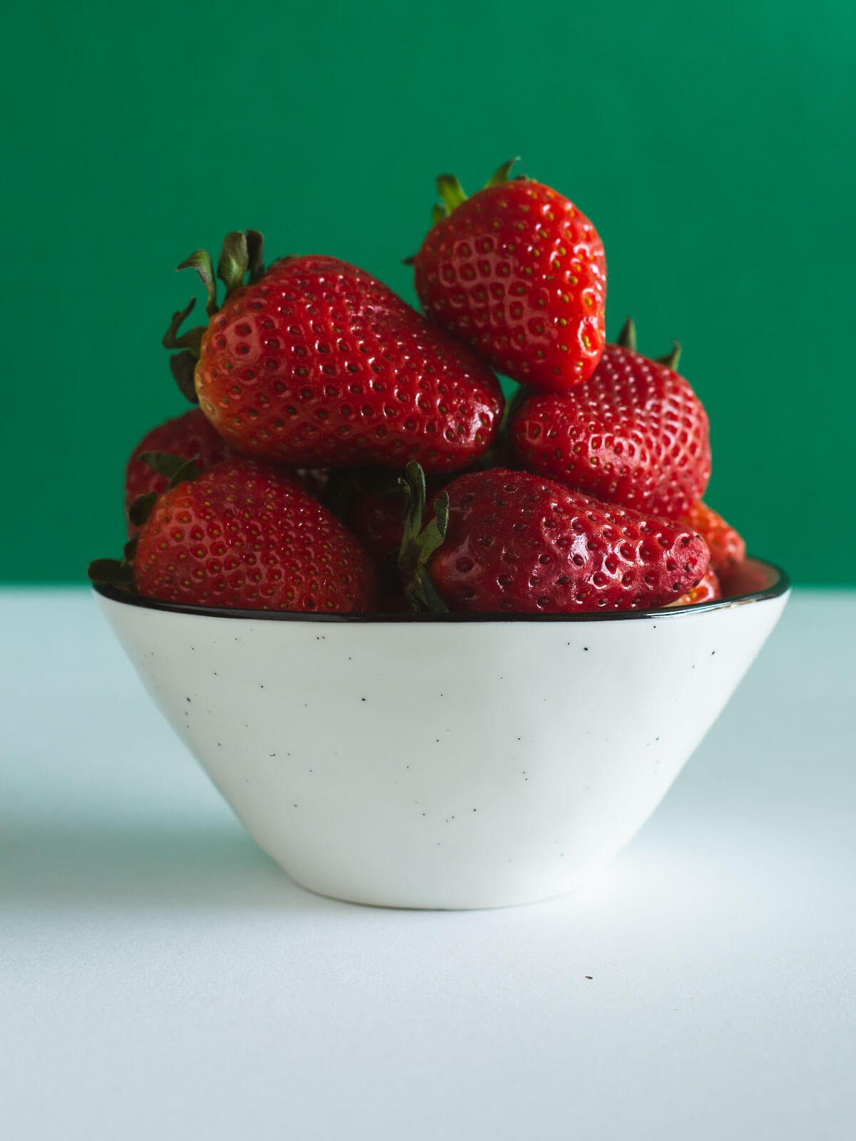 fresh strawberries in a bowl