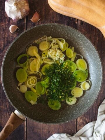 add the parsley, garlic and lemon zest mixture.