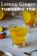 Lemon Ginger Turmeric Tea pinterest