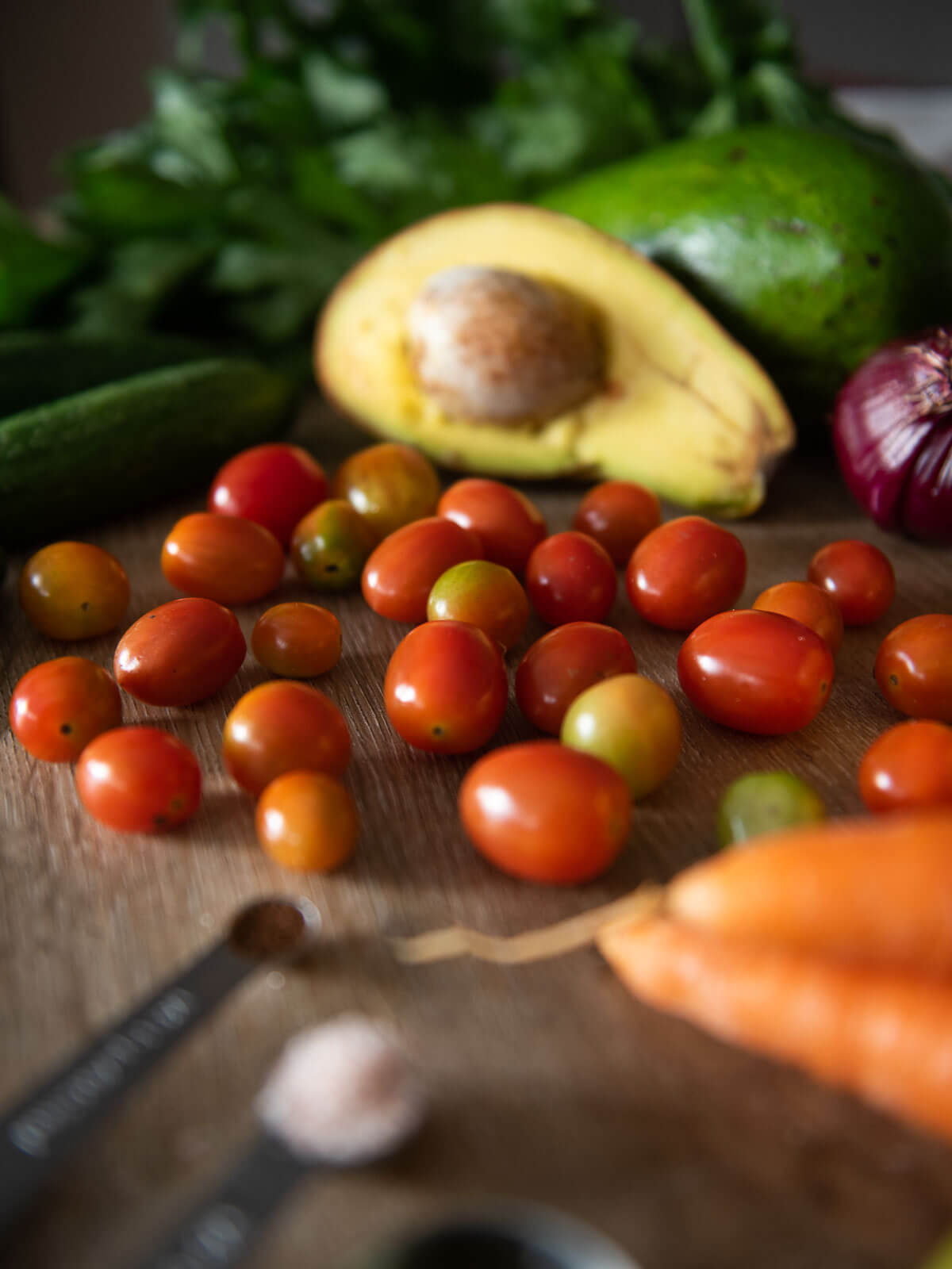 veggies for salad bowl