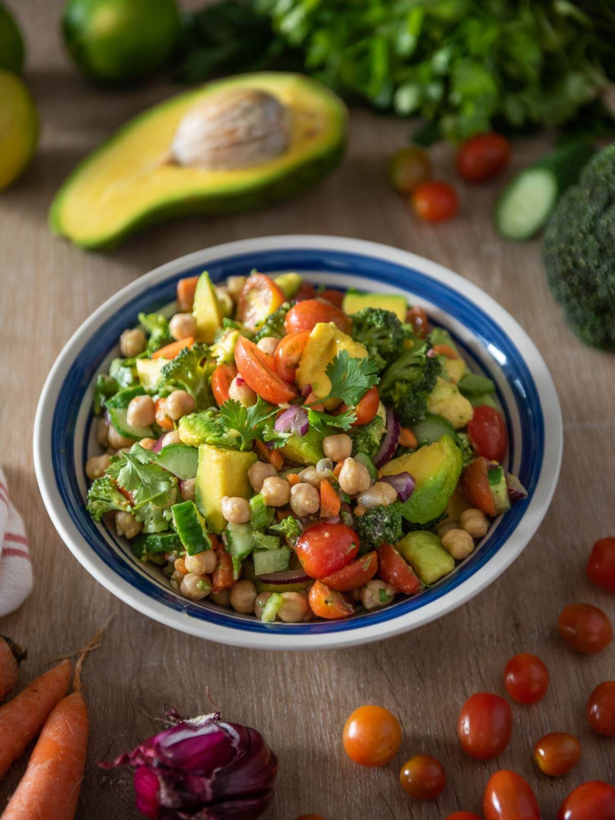 vegan chickpea salad hero