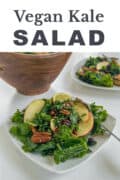 Vegan Kale Salad with Maple Balsamic Dressing pinterest pin