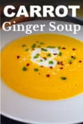 Carrot ginger soup pin