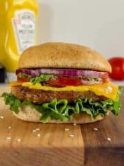 chickpea burger vegan recipe featured