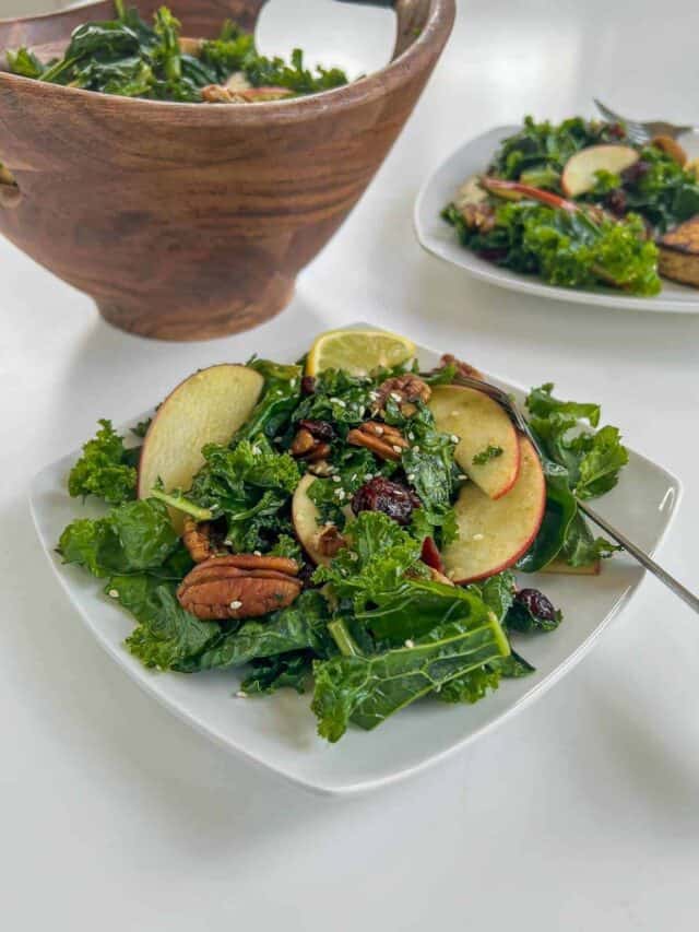 Vegan Kale Salad with Maple Balsamic Dressing Our PlantBased World