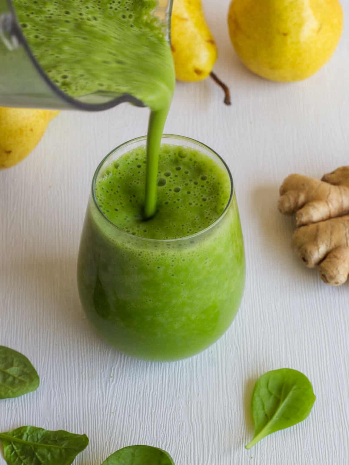 Frozen Spinach Smoothie with Ginger Root