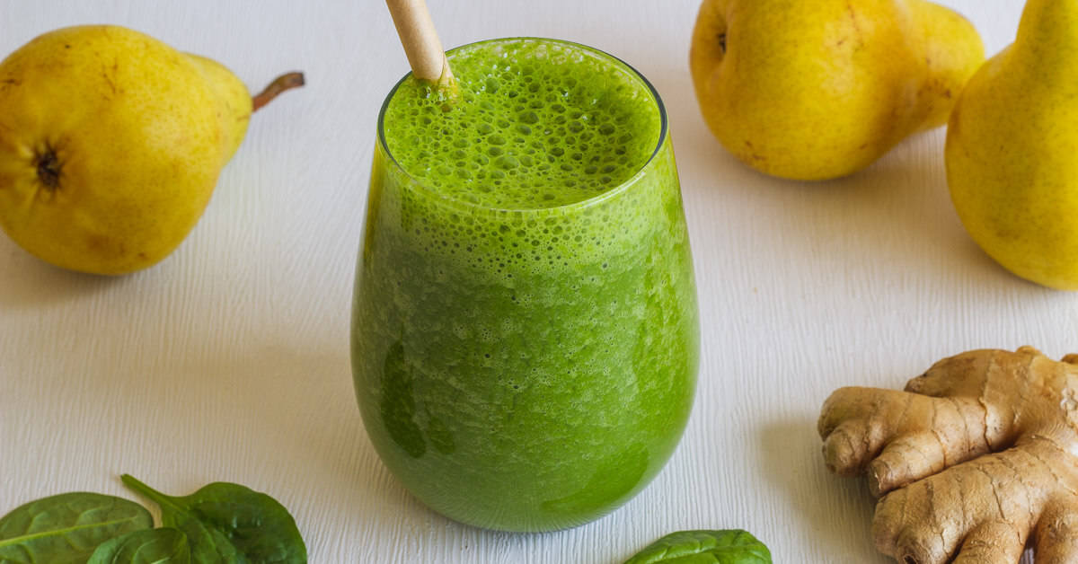 Frozen Spinach Smoothie with Ginger Root