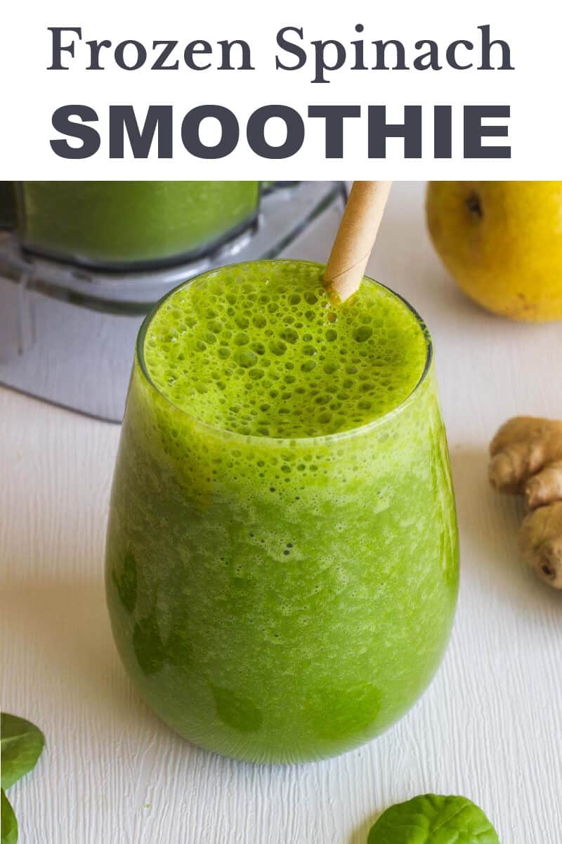 Frozen Spinach Smoothie with Ginger Root