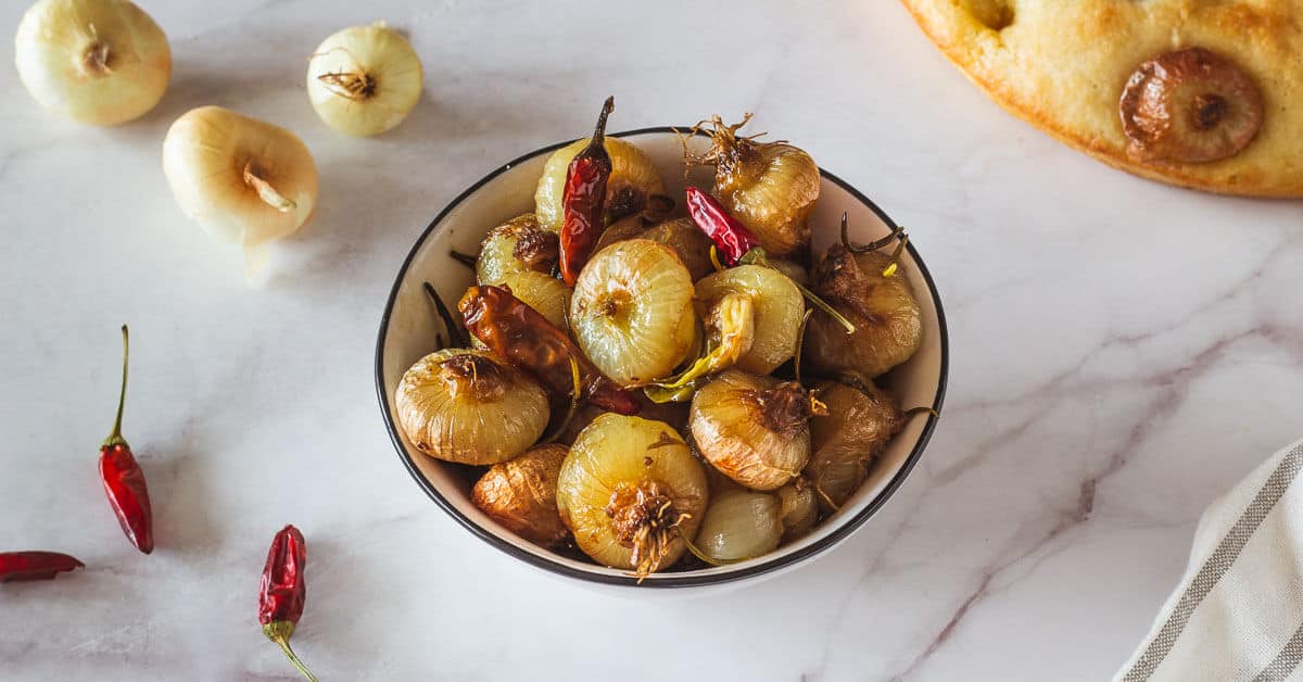 Spiced Onions Recipe (Borettane Onions)