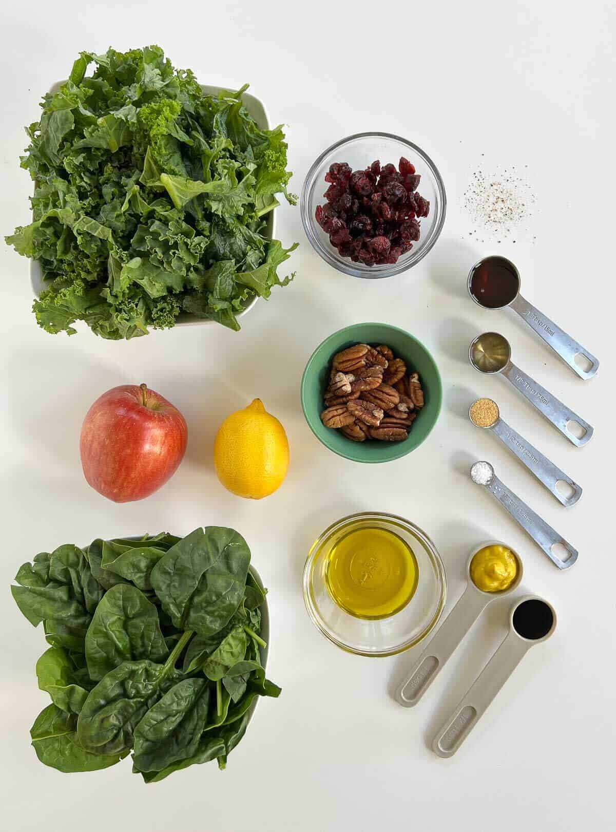 Vegan Kale Salad with Maple Balsamic Dressing ingredients