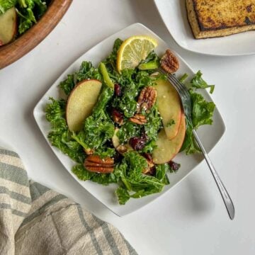 Vegan Kale Salad with Maple Balsamic Dressing