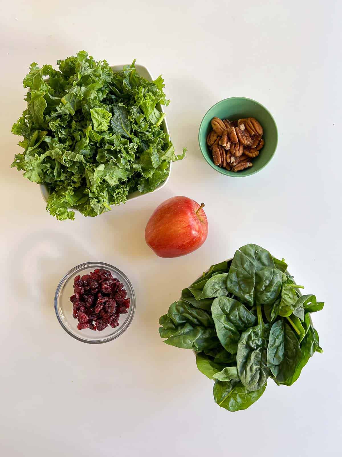 Vegan Kale Salad ingredients
