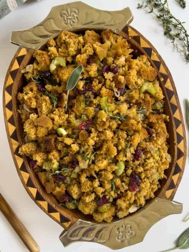 Vegan Cornbread Stuffing (Gluten-Free)