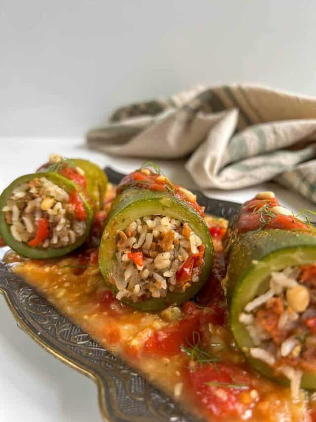 Lebanese Stuffed Zucchini • Our PlantBased World