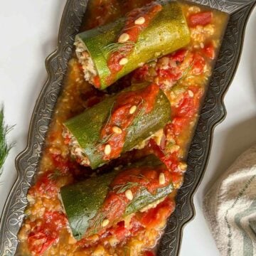 lebanese stuffed zucchini featured
