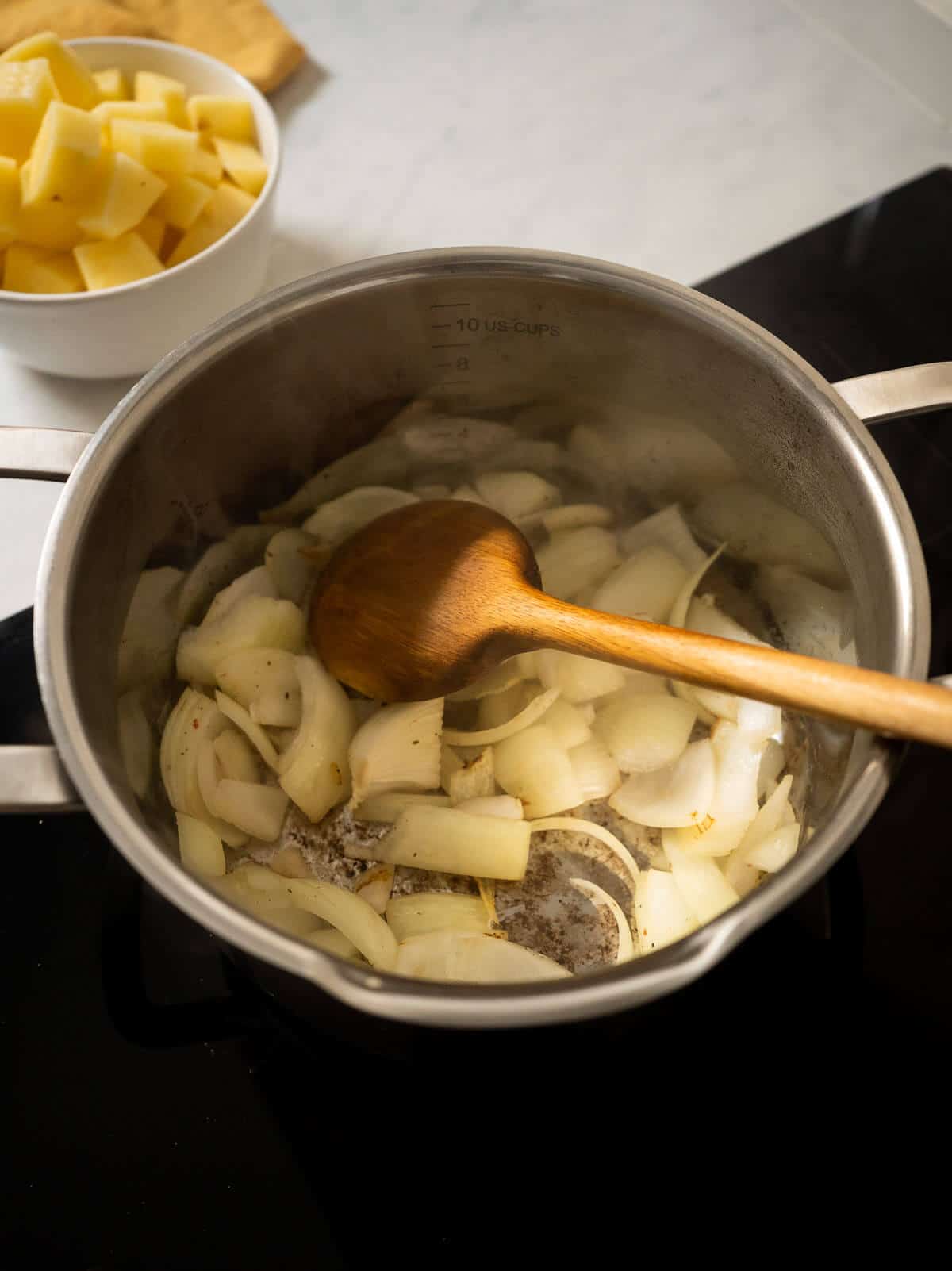 sauté onion.