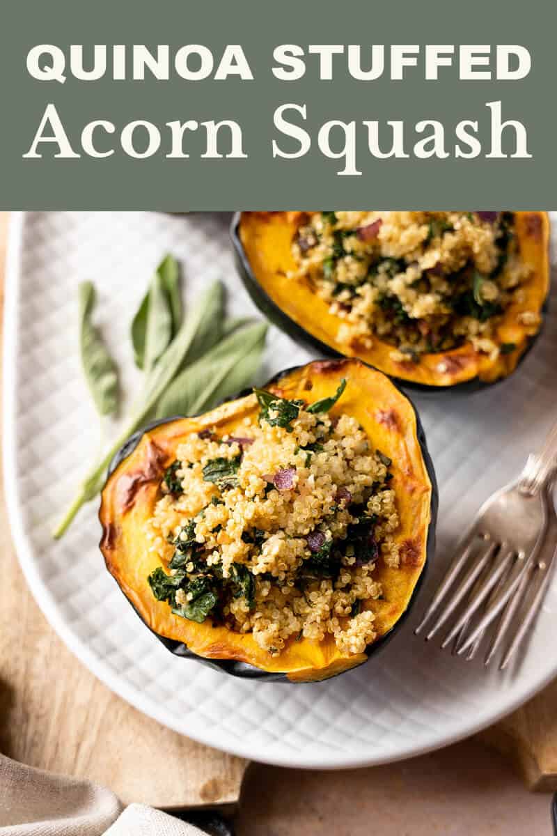 Vegan Stuffed Acorn Squash (Air fryer Recipe)