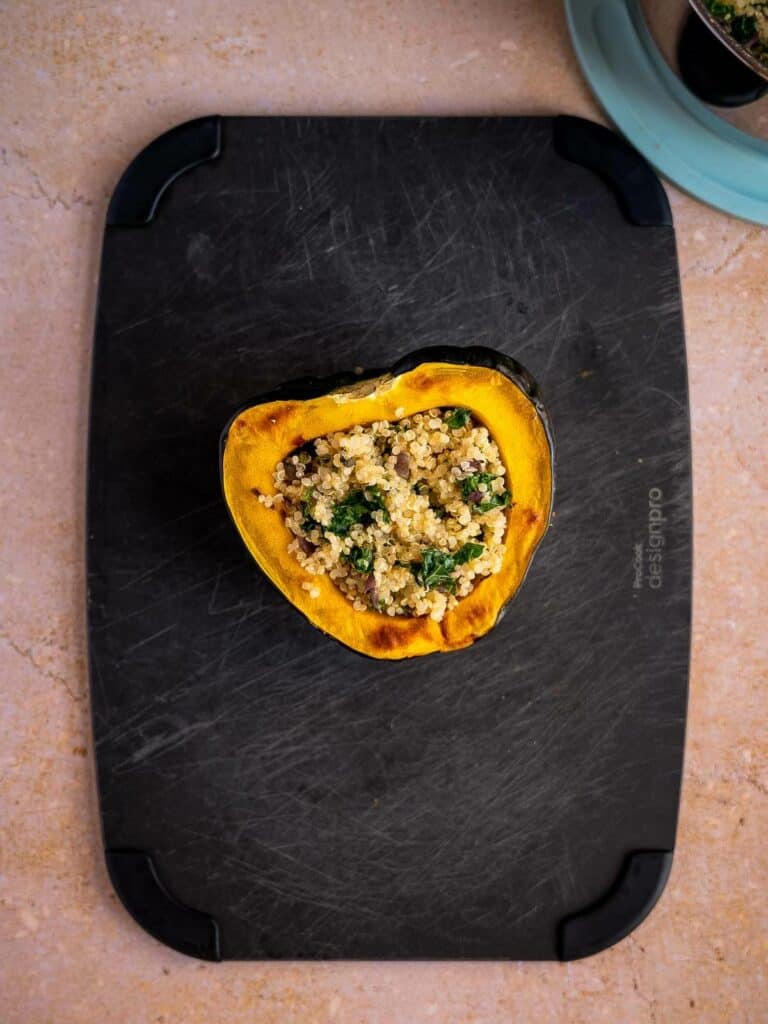 Vegan Stuffed Acorn Squash (Air fryer Recipe)