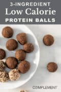 3-ingredient low calorie protein balls pin.