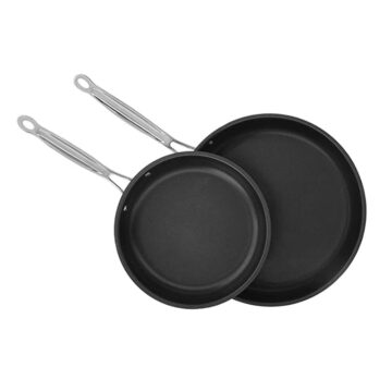 Cuisinart Chef's Classic Stainless Nonstick 2-Piece 9-Inch and 11-Inch Skillet Set - Black And Silver.