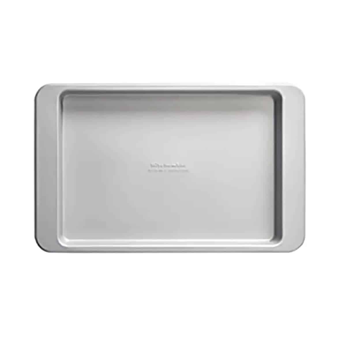 our favorite rectangular silver baking tray.